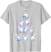 White Giant Christmas Tree Lights Santa Hats Polar Bear Christmas Tree Funny Ice Bear Holiday T-Shirt - Silver Grey