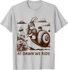 Medieval Bunny Rabbit Castlecore T-Shirt in Silver Grey