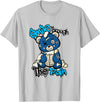 Funny Bear Smile Smile Through The Pain Teddy Bear Streetwear Sneaker Lovers T-Shirt - Silver Grey