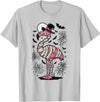 Flamingo Halloween Costume Mummy Spooky Flamingo Mummy T-Shirt - Silver Grey