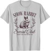 Show Rabbit Social Club Show Barn Mom Stock Show Agriculture T-Shirt in Silver Grey