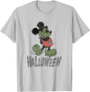 Disney - Halloween Mickey Frank T-Shirt - Silver Grey