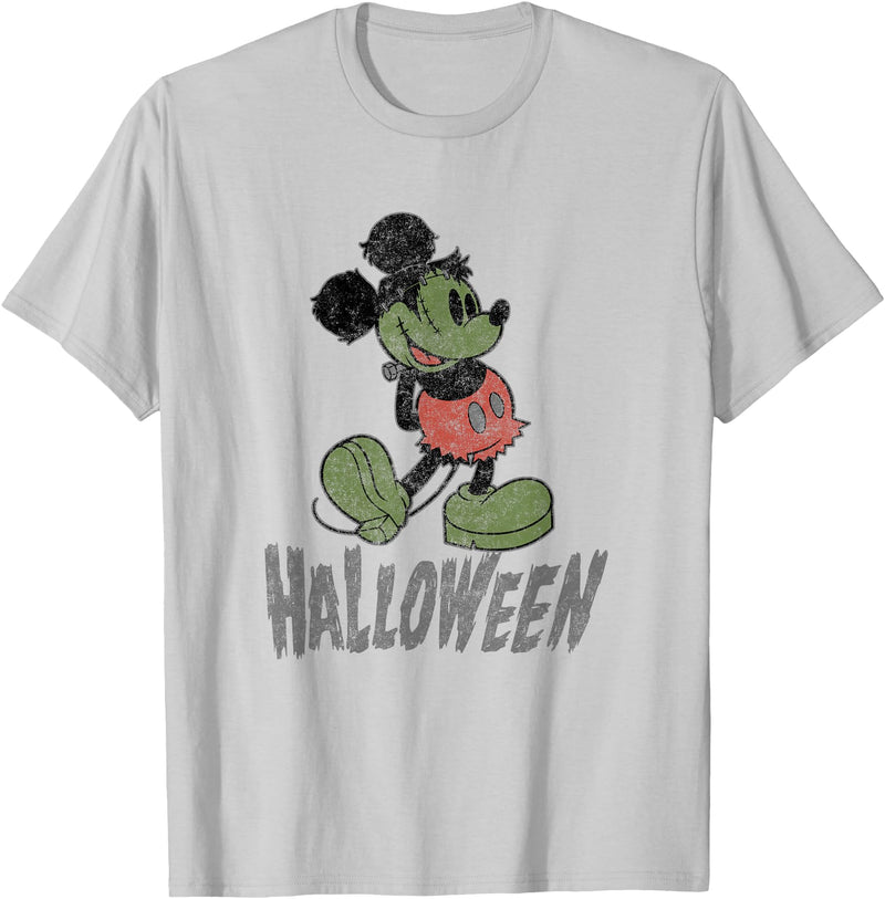Disney - Halloween Mickey Frank T-Shirt - Silver Grey