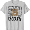 School & Teacher Apparel Teeready - Back To School Bears School Sports Fan Team Spirit Vintage T-Shirt - Silver Grey