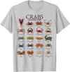Crabs and Crustaceans Designs Colorful Crab Species - Crabs T-Shirt - Silver Grey