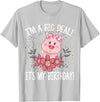 CRUDO I'm A Big Deal It's My Birthday Funny Birthday with Pig T-Shirt - Silver Grey