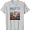 Dee Claire Art & Designs Polar Bear Summer Wildflower Meadow Nature Artwork T-Shirt - Silver Grey