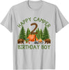 Camping 2nd Birthday Adventure Family Matching Camper 2nd Birthday Boy Forest Bear Camping Adventure Gift T-Shirt - Silver Grey
