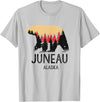 Juneau Alaska Souvenirs & Gifts Juneau Alaska Vintage Grizzly Bear Souvenir Gift T-Shirt - Silver Grey