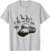 One Nature Designs Touching Ghost of the Spirit Bear Paw T Shirt T-Shirt - Silver Grey