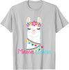 funny Mama Llama tshirt for mother's day Mama Llama Funny Mother's Day Shirt for Women Mom Love Llama T-Shirt - Silver Grey