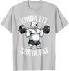 Iron Jungle Apparel Kinda Fit Sorta Fat Polar Bear Gym Weightlifting Workout T-Shirt - Silver Grey