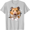 Cute Hamster Design for Men Women Kids Animal Hamster Lovers T-Shirt - Silver Grey