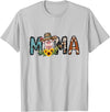 Pig Mama Pig Mom Sunflower Country Farm Life Cowhide T-Shirt - Silver Grey