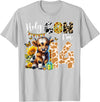 Cute Cow Farm Themed Birthday Girls Family Party Holy Cow I’m 14 Years Old Dairy Cow Sunflowers 14th Birthday T-Shirt -