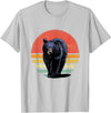 Wowsome! Retro Vintage Black Bear T-Shirt - Silver Grey