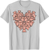 Pig Lover Shirts For Men Women Kids Pigs Heart Shape Cute Love Hog Swine Girls Kids Women Men T-Shirt - Silver Grey