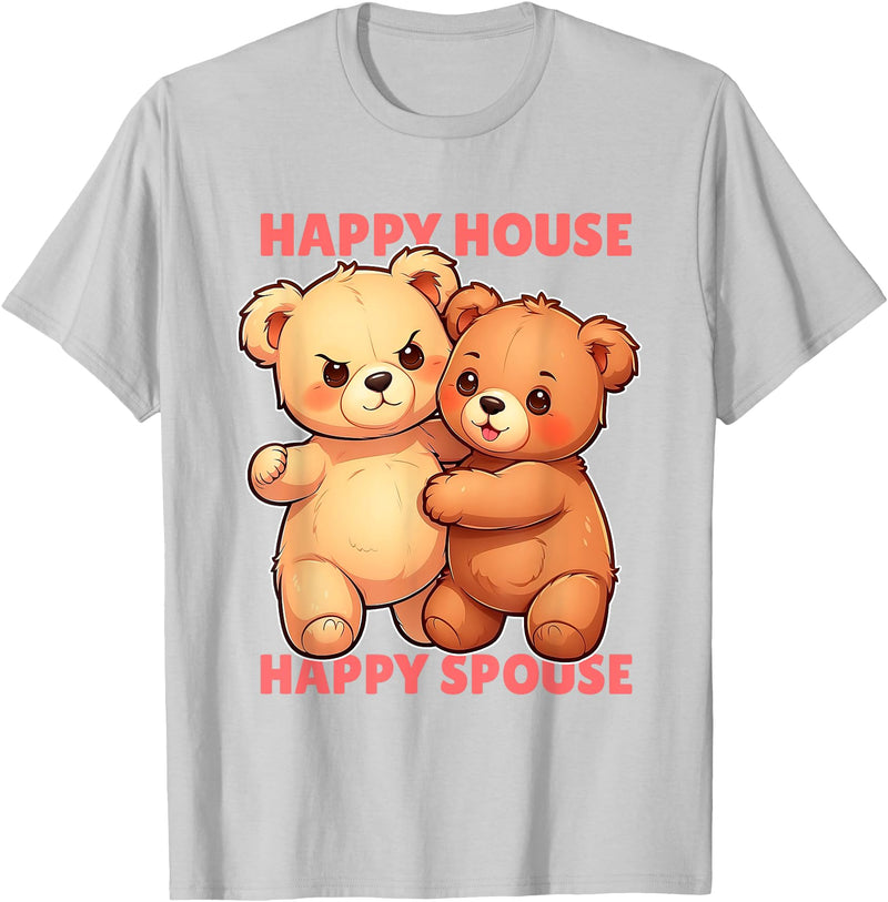 Bears Hug Love Happy House Spouse Hugging bears Happy house Happy spouse T-Shirt - Silver Grey