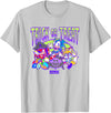 Sonic The Hedgehog Halloween Trick Or Treat Retro Neon Logo T-Shirt - Silver Grey