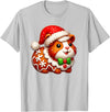Guinea Pig Lover Christmas Cookie Outfits Boy Girl Funny Gingerbread Man Guinea Pig Christmas Womens Mens Kids T-Shirt - Silver Grey