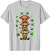 St Patricks Day Highland Cow Lucky Irish Shamrock Funny St Patrick's Day Highland Cow Lucky Shamrock Irish T-Shirt - Silver
