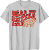 Funny Pig Head Up Butter Cup Tee Shirt Pig Head Up Butter Cup T-Shirt - Silver Grey