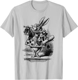 Cute Rabbit Lover Bunny Graphic T-Shirt (Slate Grey) in Silver Grey