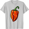Vintage Style Habanero Pepper Retro Style Habanero Pepper T-Shirt - Silver Grey