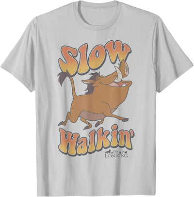 Lion King Pumbaa Slow Walkin' Portrait Logo T-Shirt