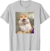 Scared Hamster Meme Funny Pet Owner Dank Trendy T-Shirt - Silver Grey
