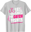 Reel Bitches catch fishes tee Reel Bitches Catch Fishes Funny Fishing T-Shirt - Silver Grey