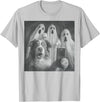 Spooky Aussie Moments Australian Shepherd Selfie Funny Ghost Halloween T-Shirt - Silver Grey