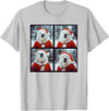 Polar Bears Lover Xmas Photo Booth Men Women Kids Polar Bear Wearing Santa Outfit Winter Christmas T-Shirt - Silver Grey
