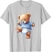 Baby Boy Teddy Bear Baby Shower Gender Reveal T-Shirt - Silver Grey
