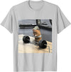 Hamster Deadlift Training Funny Cute Rat Weightlifting Meme T-Shirt - Silver Grey