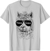 Mama Llama Funny Animal Apparel Llama Lover Mama Llama T-Shirt - Silver Grey