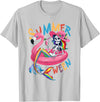 Summer Halloween Summerween Summerween Mermaid Skeleton Flamingo Summer Halloween Women T-Shirt - Silver Grey