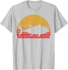Tuna Fishing Apparel Co. Tuna Fishing Retro Sunset Bluefin Fisherman T-Shirt - Silver Grey