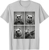 Funny Bear PhotoBooth Stuff Accessories & Gifts Bear PhotoBooth Sunglasses Funny Dab Bears Lover T-Shirt - Silver Grey