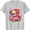 funny amazing valentine bear with heart T-Shirt - Silver Grey