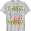 I Ate Gluten Today Horror Cool Hard Skeleton Meme I Ate Gluten Today Horror Bootleg Cool Hard Skeleton Meme T-Shirt - Silver