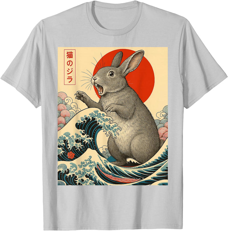 Funny Rabbit Lover Apparel Art Gifts Graphic Tees Rabbitzilla Rabbit Japanese Art Funny Gift for Men Women Kid T-Shirt -