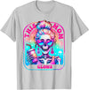 Glow Mom Apparel This Mom Glows Skeleton Mom Colorful Design T-Shirt - Silver Grey