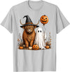 Fall Highland Cow Ghost Autumn Pumpkin Halloween Halloween Highland Cow, Spooky Highlander Cow Fall T-Shirt - Silver Grey