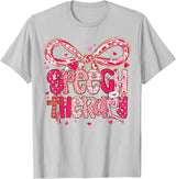 Speech Language Pathologist Valentines Day SLP Therapy T-Shirt - Silver Grey
