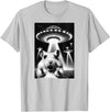 Hamster UFO | Funny Invasion Meme Alien Hamster UFO Selfie T-Shirt - Silver Grey