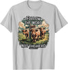 Highland Cow Bible Verse Western Farm Faith Follow the Word Not the Herd Christian Highland Cow Farm T-Shirt - Silver Grey