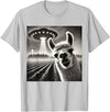 ÄLlamaAlpacaCo. Funny Llama Alpaca Selfie UFOs T-Shirt - Silver Grey