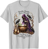 Double Toil And Trouble Witch Gothic Dark Humor Double Double Toil and Trouble Fire Burn Cauldron Bubble T-Shirt - Silver