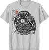 Funny Grumpy Holland Lop Rabbit Japanese Kanji for Men and T-Shirt in Silver Grey